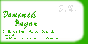 dominik mogor business card